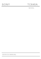 Sony TC-640A - Service Manual 